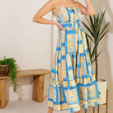 MAKING A WISH WOVEN MIDI DRESS