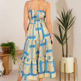 MAKING A WISH WOVEN MIDI DRESS