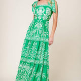 SWEET LIKE GREEN WOVEN MAXI DRESS