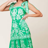 SWEET LIKE GREEN WOVEN MAXI DRESS