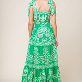 SWEET LIKE GREEN WOVEN MAXI DRESS