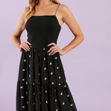 FADE INTO YOU WOVEN MIDI DRESS