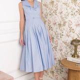 HOPPING ISLANDS WOVEN MIDI DRESS