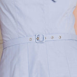 HOPPING ISLANDS WOVEN MIDI DRESS