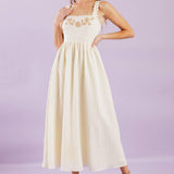 TOTAL CRUSH CREAM WOVEN MIDI DRESS