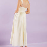 TOTAL CRUSH CREAM WOVEN MIDI DRESS