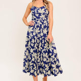 PETALS IN THE WIND WOVEN MIDI DRESS