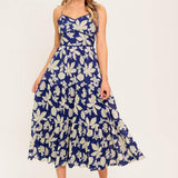 PETALS IN THE WIND WOVEN MIDI DRESS