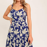 PETALS IN THE WIND WOVEN MIDI DRESS