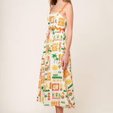 ROAMING AROUND WOVEN MIDI DRESS