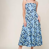 GWENNY BLUE DENIM MIDI DRESS