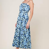 GWENNY BLUE DENIM MIDI DRESS