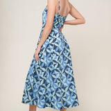 GWENNY BLUE DENIM MIDI DRESS