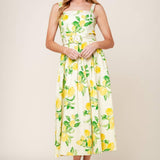 BEAMING PERFECTION IVORY WOVEN MIDI DRESS