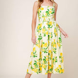 BEAMING PERFECTION IVORY WOVEN MIDI DRESS