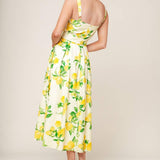 BEAMING PERFECTION IVORY WOVEN MIDI DRESS