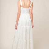 AFTER THE RAIN WHITE LACE MAXI DRESS