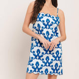 COASTAL SCROLL WOVEN MINI DRESS