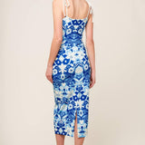 IN THE COUNTRYSIDE WOVEN MIDI DRESS