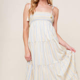 WAVES OF LIFT WOVEN MAXI DRESS