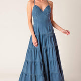 SUNDAY BEST CHAMBRAY MIDI DRESS
