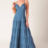 SUNDAY BEST CHAMBRAY MIDI DRESS