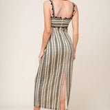 TAKE ME AWAY CROCHET LACE MIDI DRESS