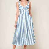 LUSH WITH LIFE WOVEN MIDI DRESS