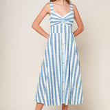 LUSH WITH LIFE WOVEN MIDI DRESS