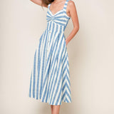 LUSH WITH LIFE WOVEN MIDI DRESS