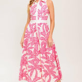 WHISPER IN BLOOM WOVEN MIDI DRESS