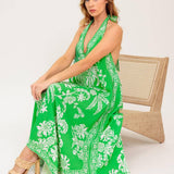 HOLD ONTO HOPE GREEN WOVEN MIDI DRESS