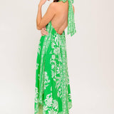 HOLD ONTO HOPE GREEN WOVEN MIDI DRESS