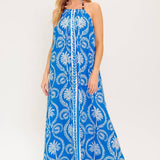 FOR THE DREAMERS BLUE WOVEN MAXI DRESS