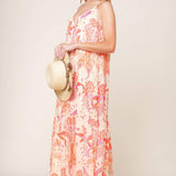 LAUREN SECRET GARDEN WOVEN MAXI DRESS
