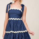 DIVINELY DOTTED WOVEN MINI DRESS