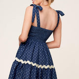 DIVINELY DOTTED WOVEN MINI DRESS