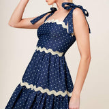 DIVINELY DOTTED WOVEN MINI DRESS