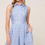 GRAND ENTRANCE WOVEN MIDI DRESS