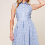 GRAND ENTRANCE WOVEN MIDI DRESS