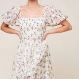 MAKING CONNECTIONS CREAM WOVEN MINI DRESS