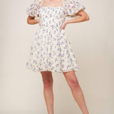 MAKING CONNECTIONS CREAM WOVEN MINI DRESS