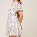 MAKING CONNECTIONS CREAM WOVEN MINI DRESS