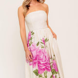 CAUGHT IN THE BREEZE FLORAL WOVEN MAXI DRESS