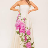CAUGHT IN THE BREEZE FLORAL WOVEN MAXI DRESS