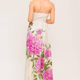 CAUGHT IN THE BREEZE FLORAL WOVEN MAXI DRESS