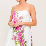 GARDEN WHISPERS PINK FLORAL WOVEN MINI DRESS