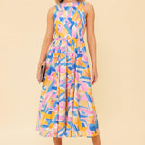 PATTON PARK BLUE WOVEN MIDI DRESS