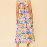 PATTON PARK BLUE WOVEN MIDI DRESS