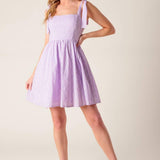 NIGHT TO REMEMBER LAVENDER WOVEN MINI DRESS